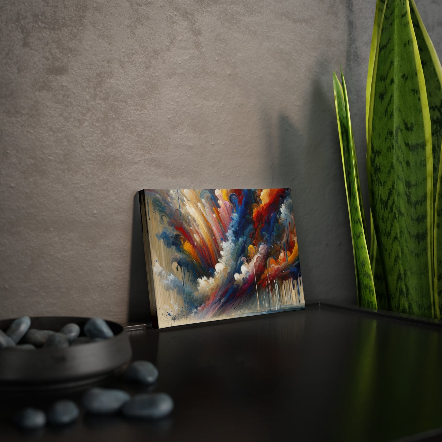 Grandiose Transformation Tachism Canvas Photo Tile