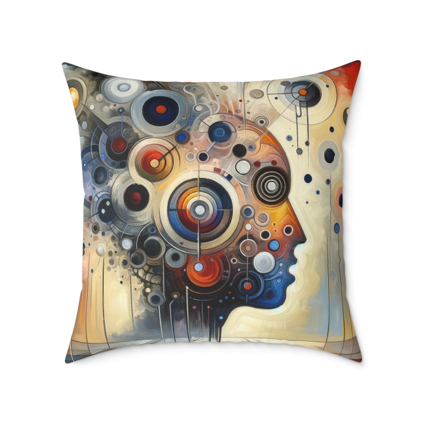 Mindful Tachism Engagement Spun Polyester Pillow