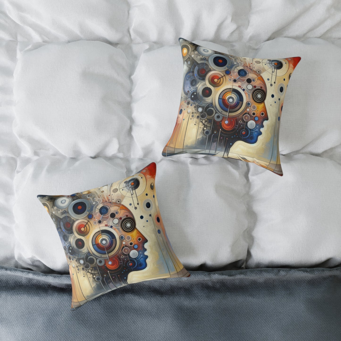 Mindful Tachism Engagement Spun Polyester Pillow
