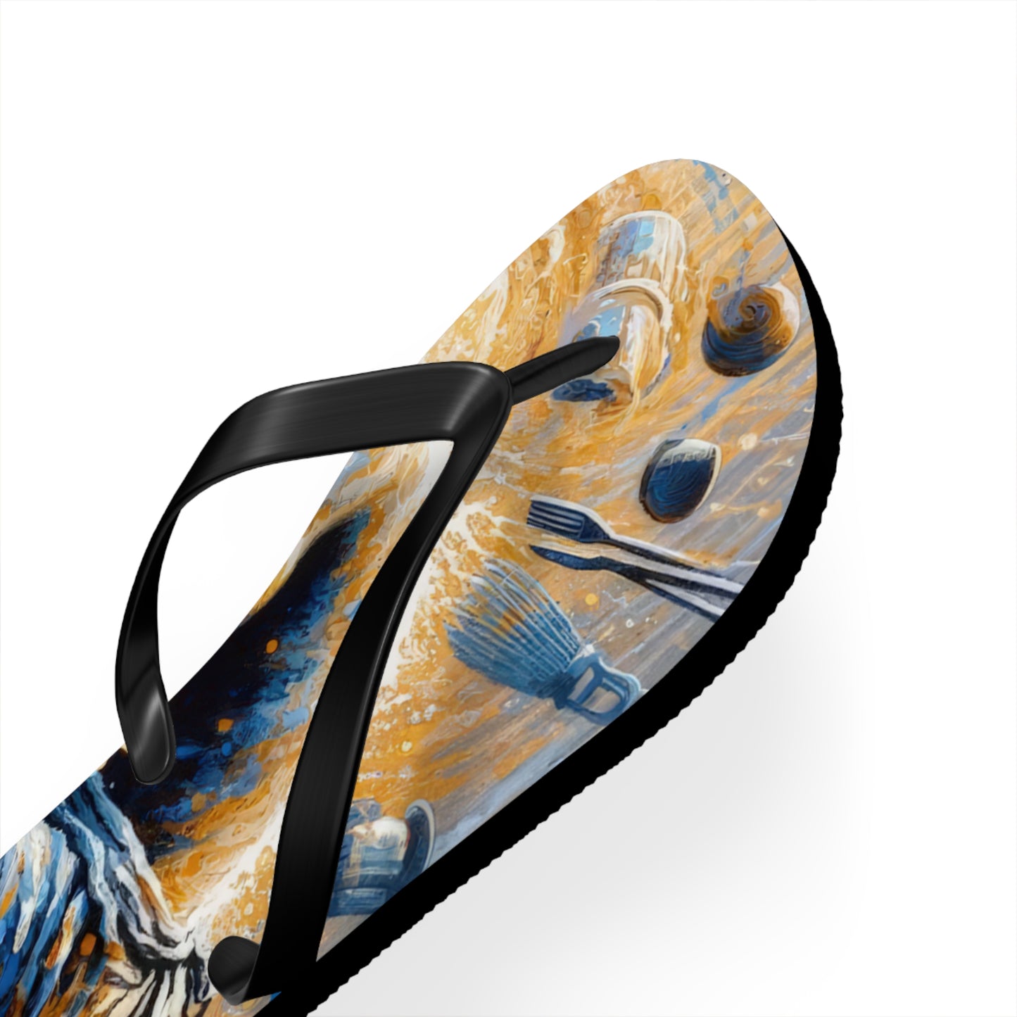 Meditative Kinetic Tachism Flip Flops