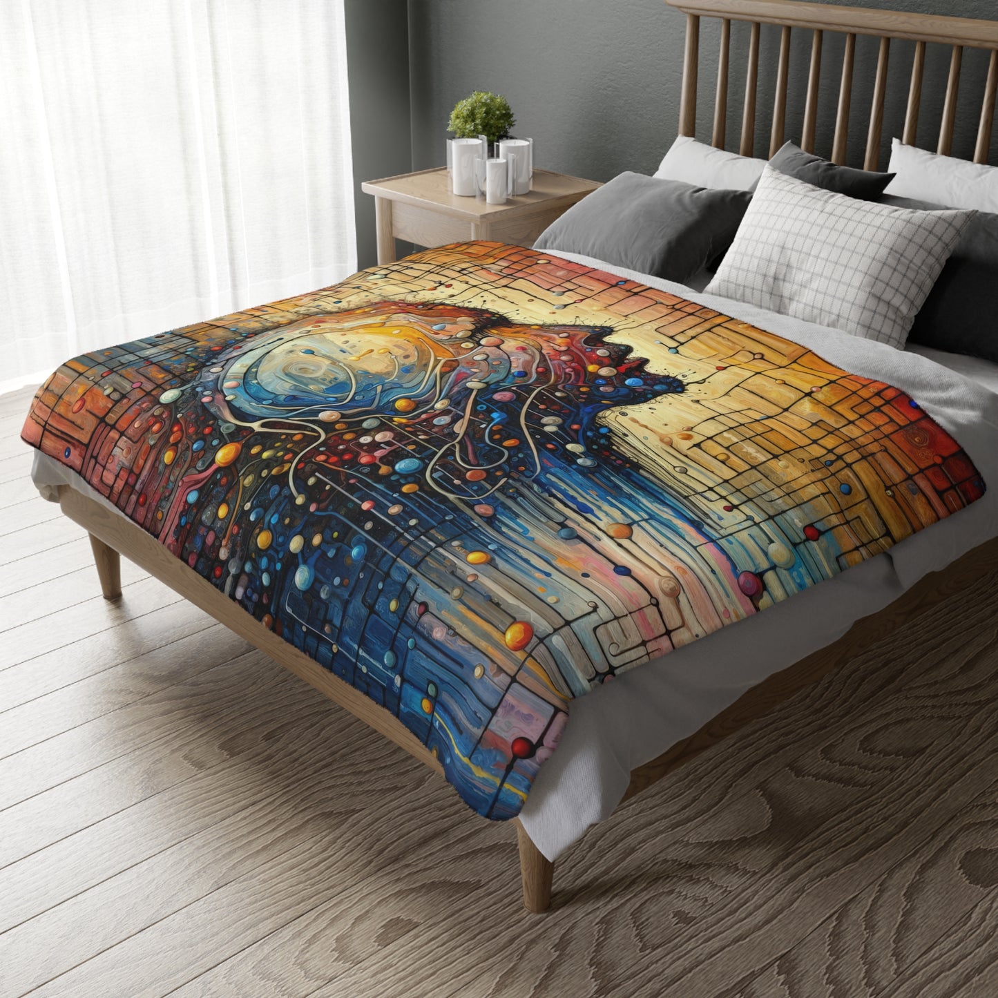 Empathy Unity Interaction Velveteen Microfiber Blanket (Two-sided print)