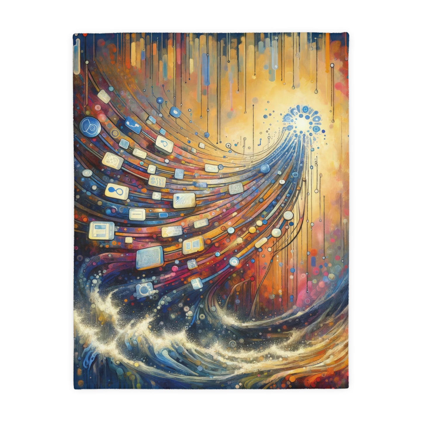 Digital Tapestry Weaving Velveteen Microfiber Blanket (Two-sided print)