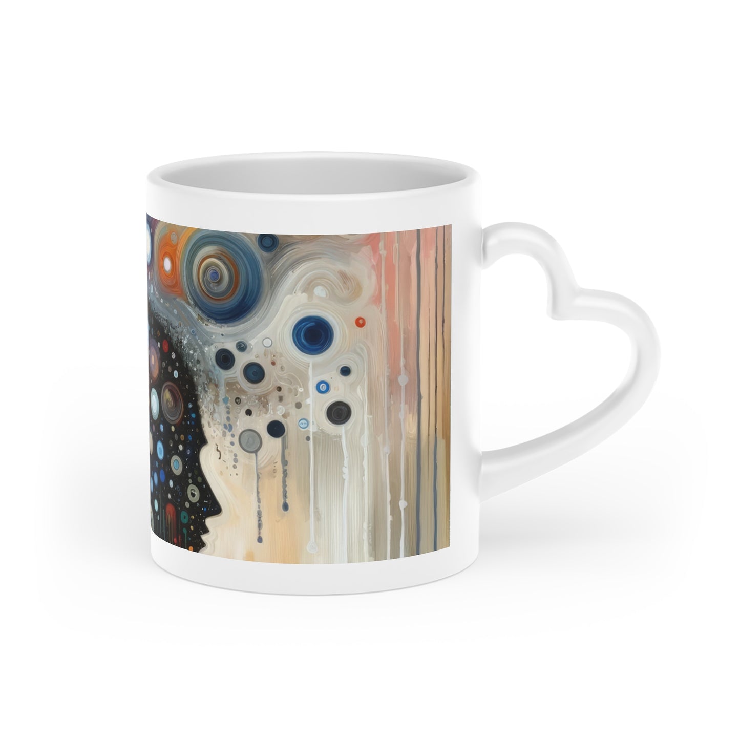 Universal Personal Tachism Heart-Shaped Mug