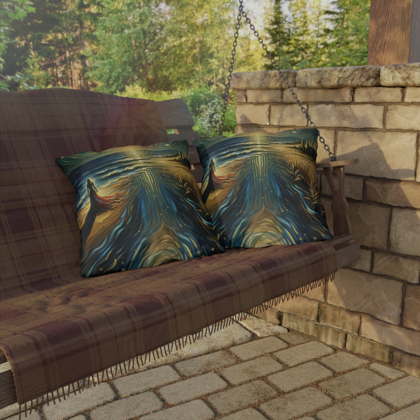 Solitary Evening Departure Outdoor Pillows