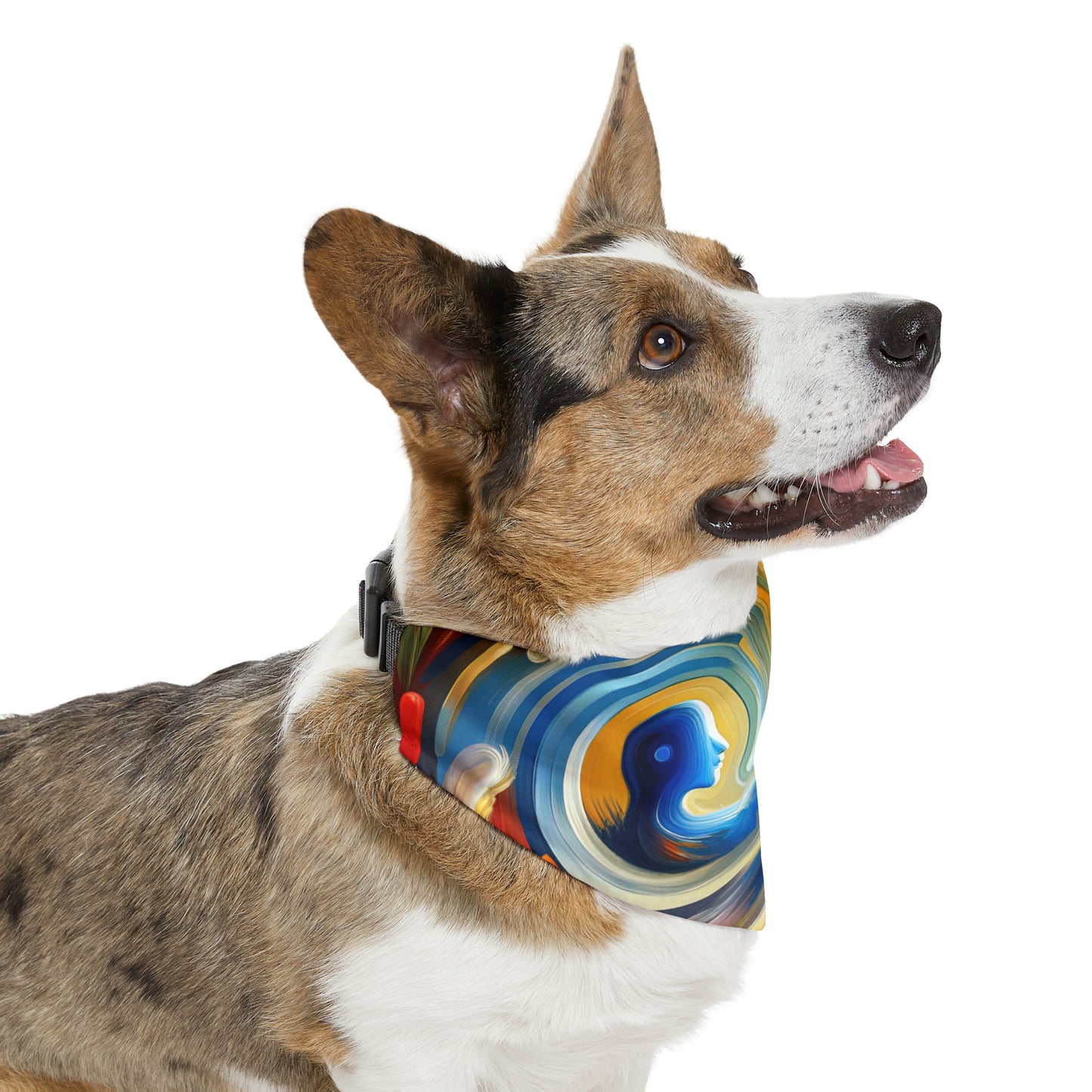 Swipe Connection Tachism Pet Bandana Collar