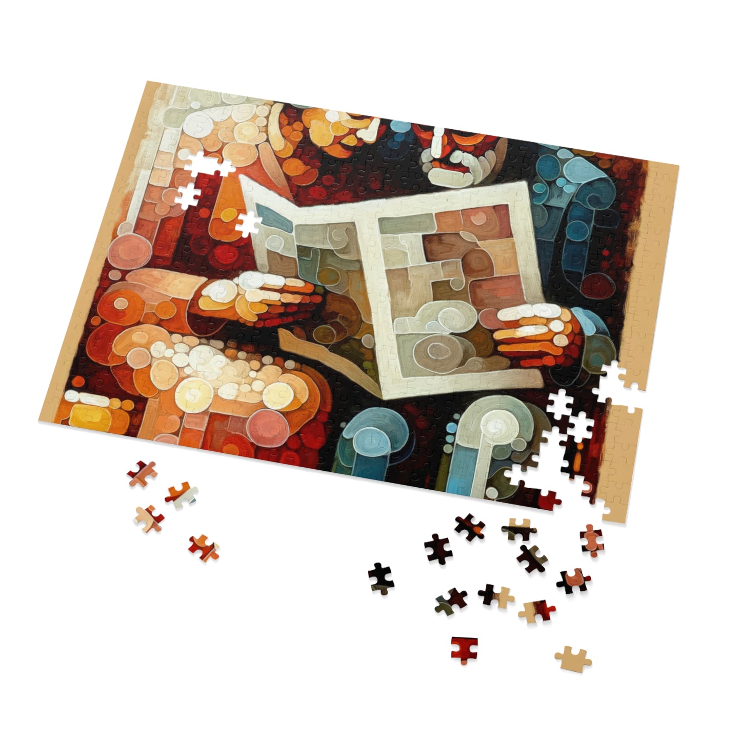 Elderly Unity Tachism Jigsaw Puzzle (30, 110, 252, 500,1000-Piece)