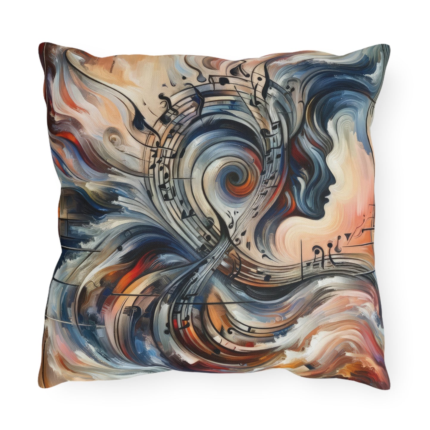 Symphonic Empathic Swirls Outdoor Pillows