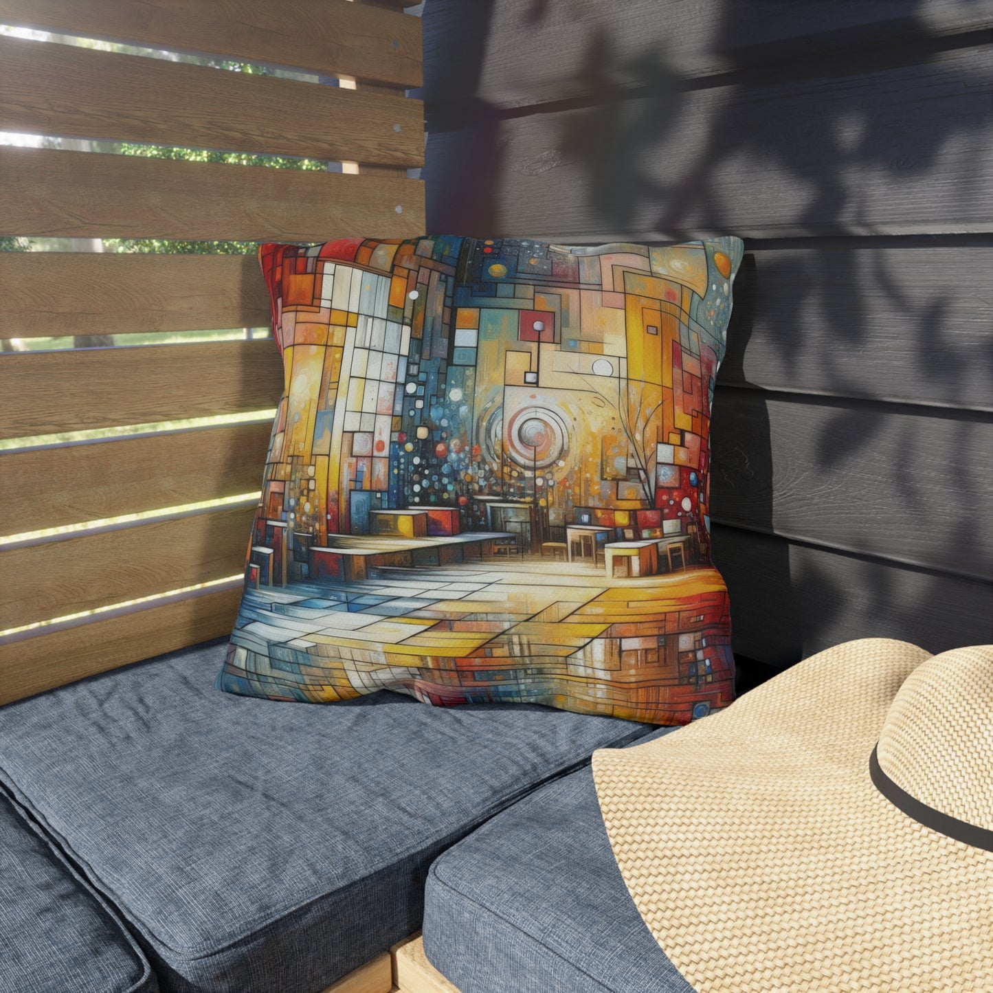 Reflective Habitation Art Outdoor Pillows