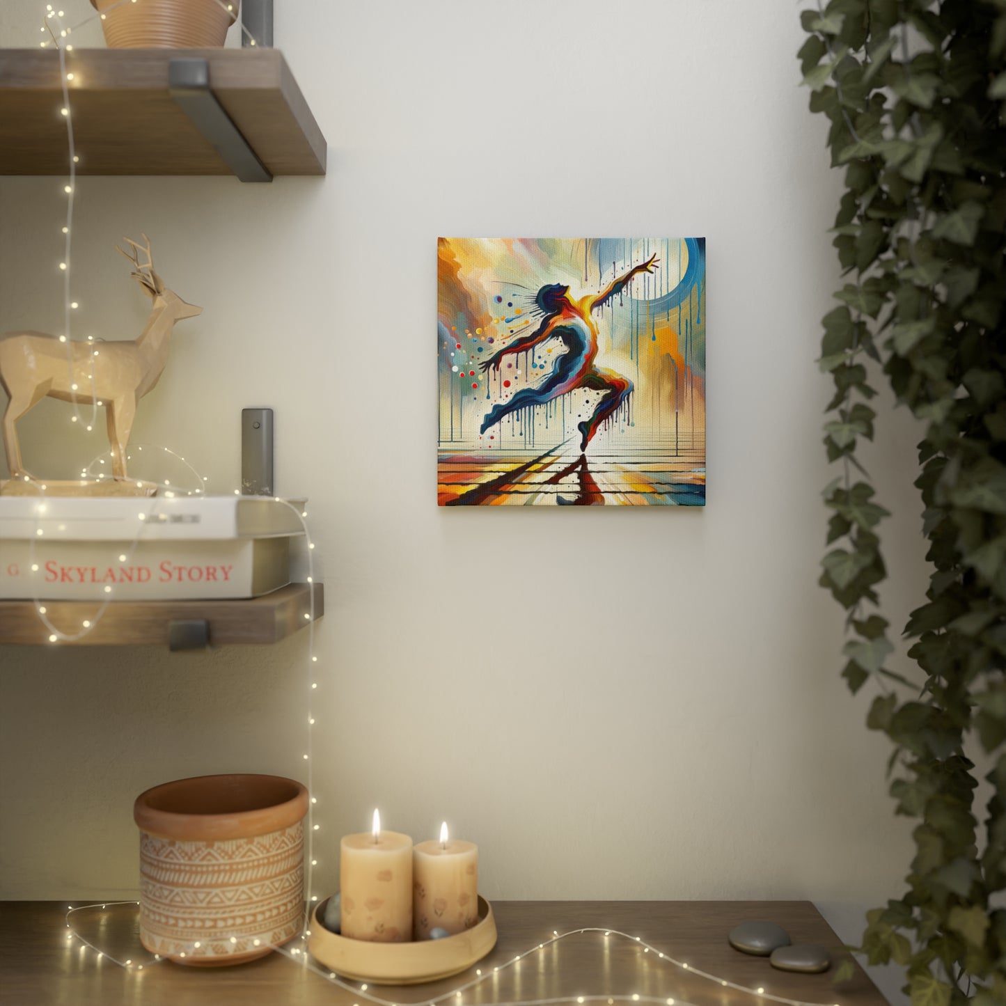 Expressive Dance Reflection Canvas Photo Tile