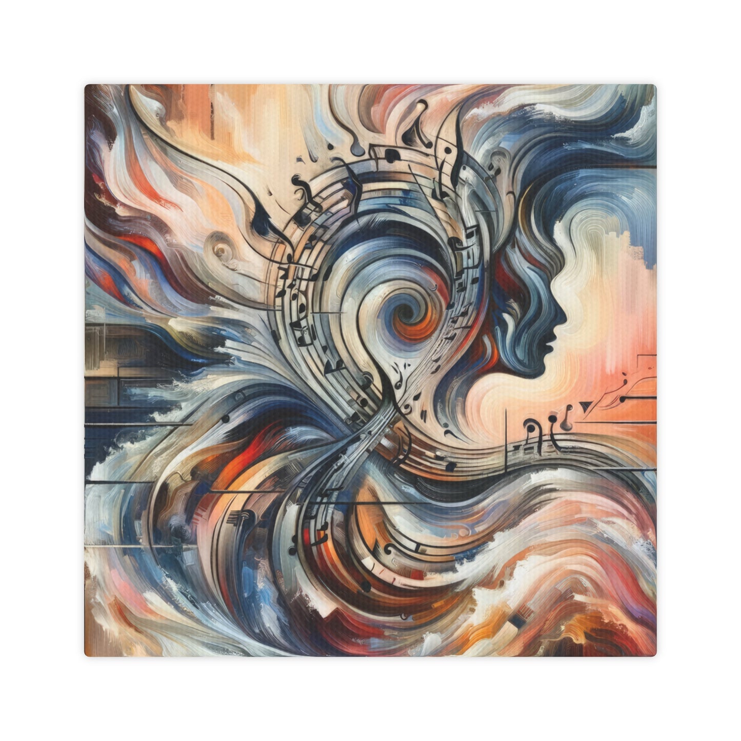 Symphonic Empathic Swirls Canvas Photo Tile