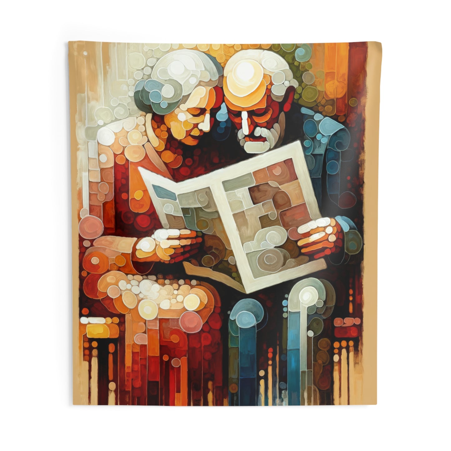 Elderly Unity Tachism Indoor Wall Tapestries