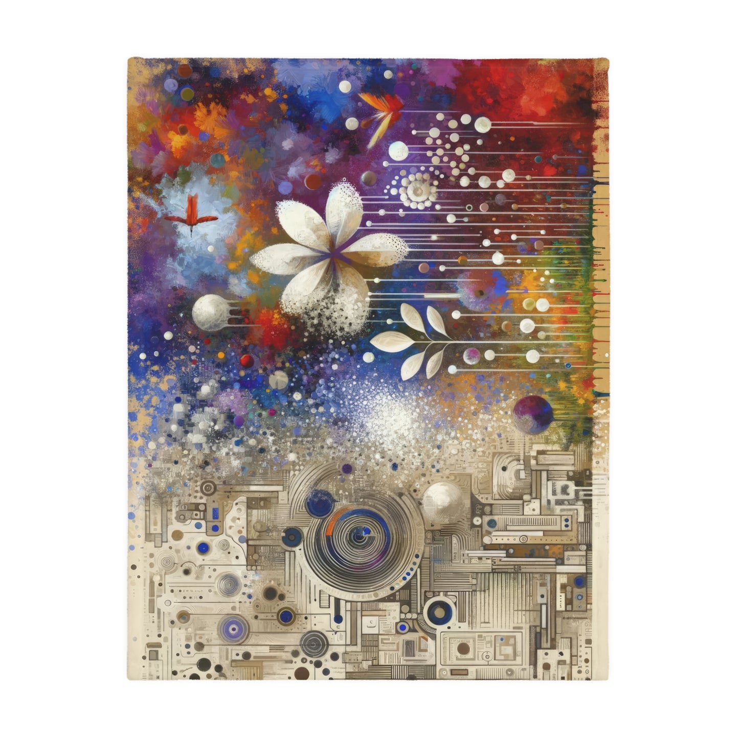 Inner Algorithm Synthesis Velveteen Microfiber Blanket (Two-sided print)