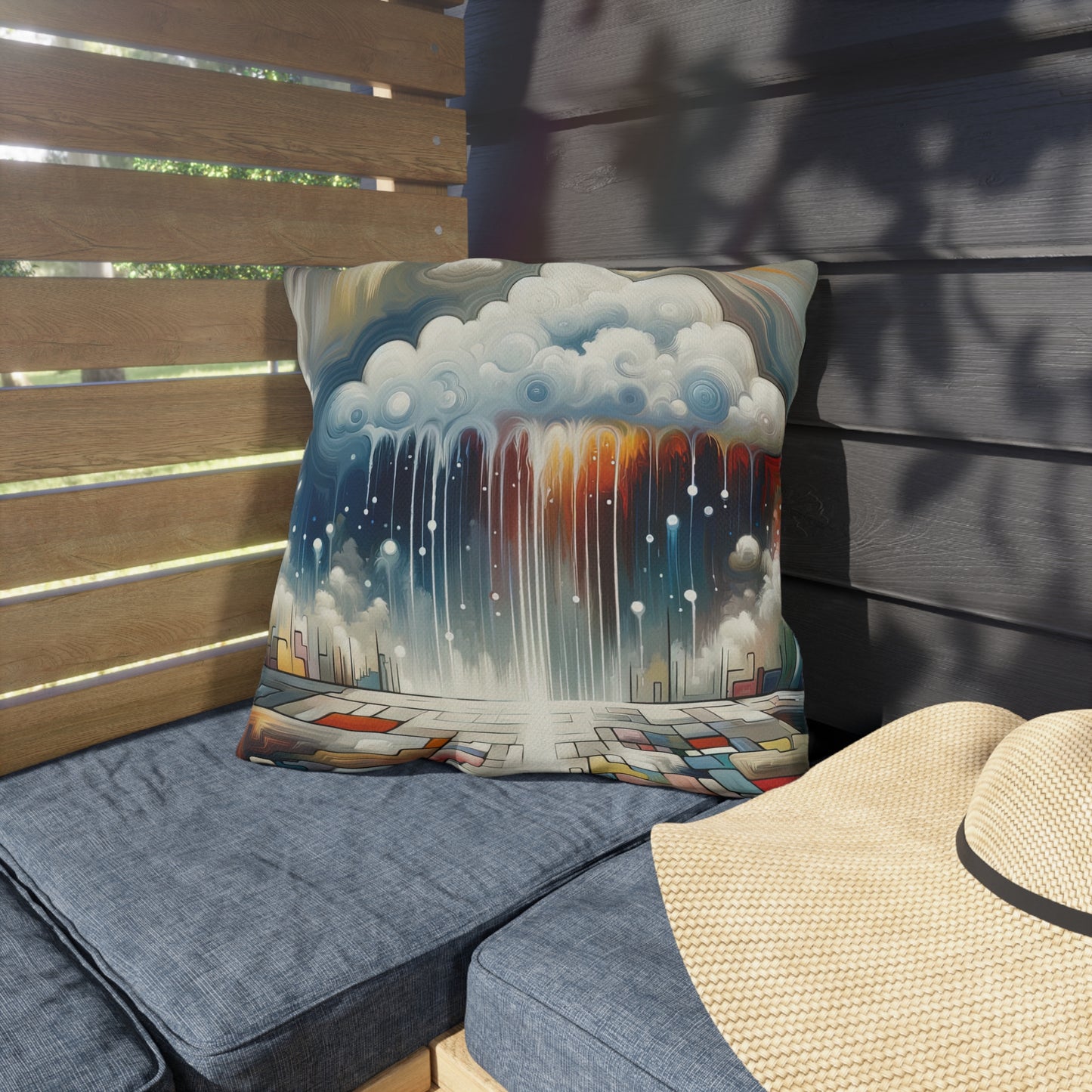 Grounding Silver Clouds Outdoor Pillows