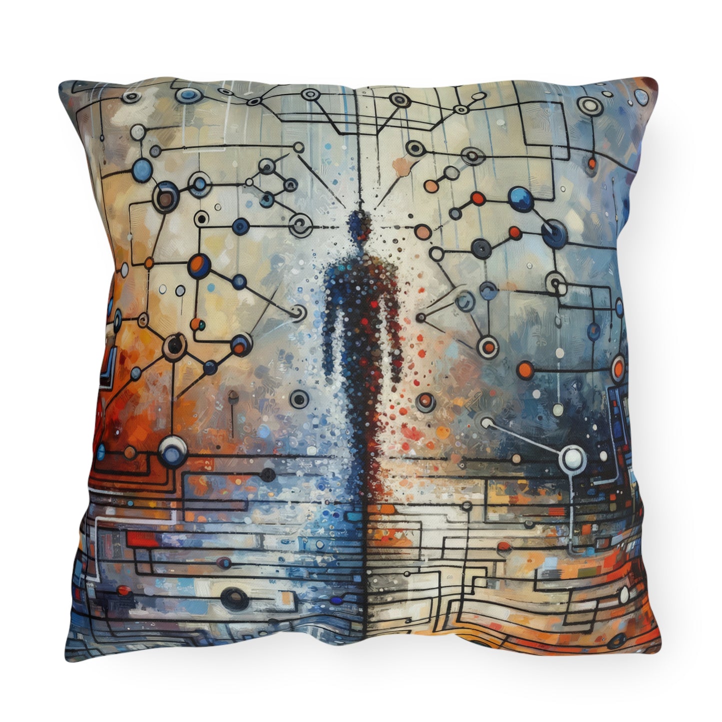 Technological Connectivity Bridge Outdoor Pillows