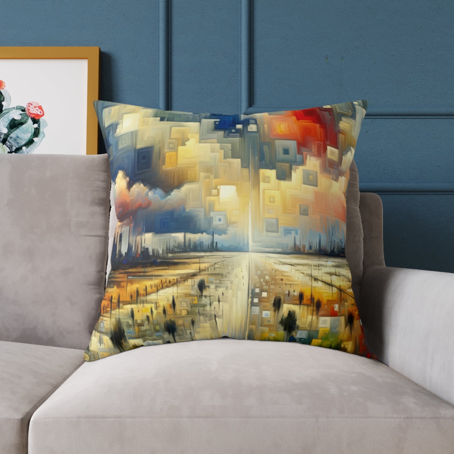 Earnest Gathering Rainwater Spun Polyester Pillow