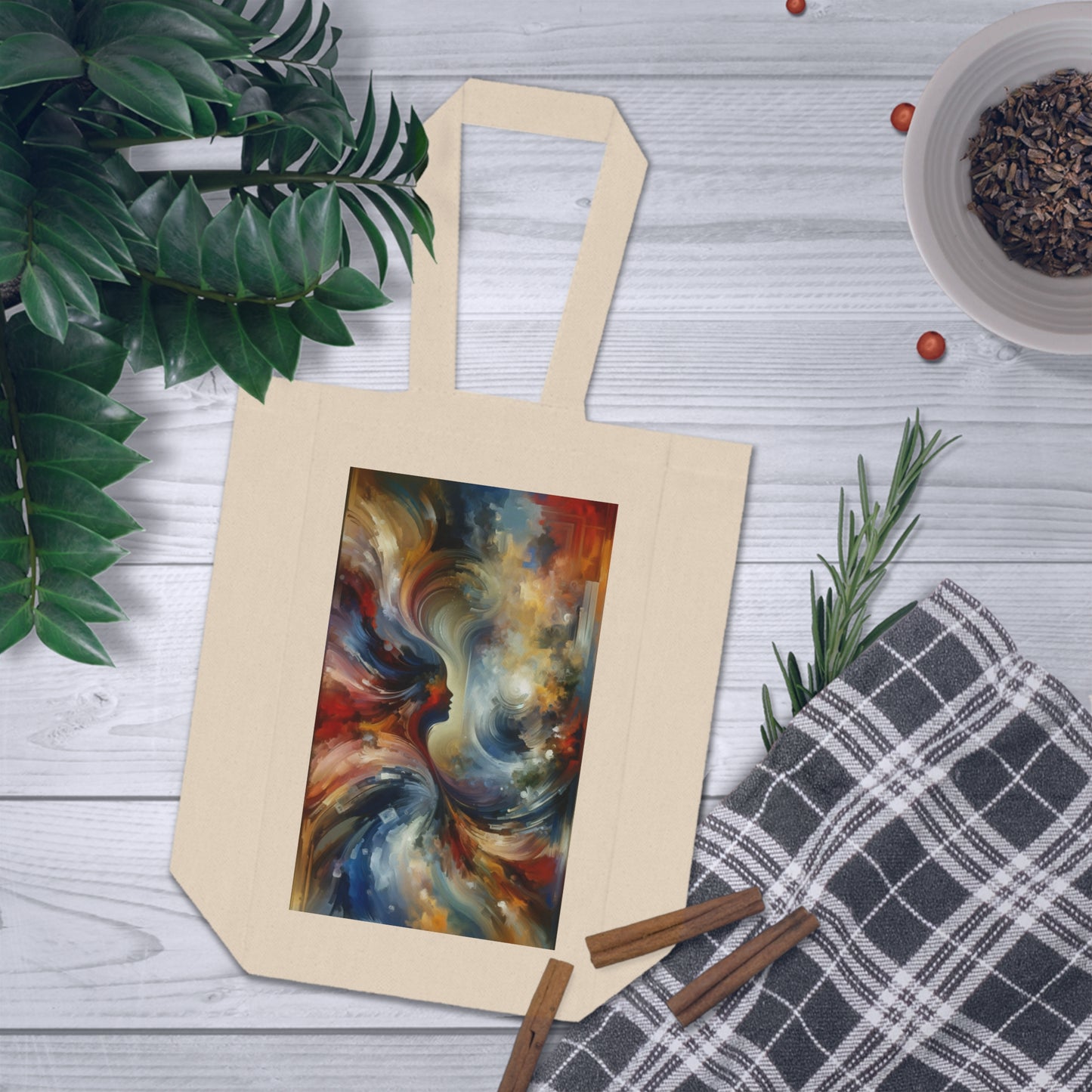 Embracing Sovereign Reflectivity Double Wine Tote Bag