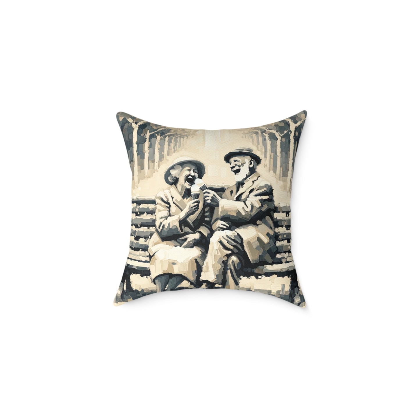 Joyful Companionship Serenity Spun Polyester Pillow