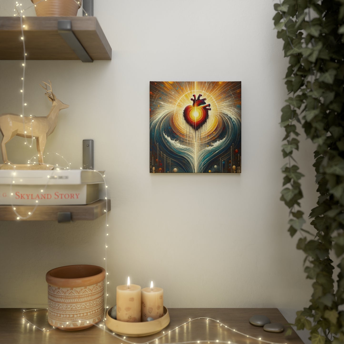 Awakened Heart Waves Canvas Photo Tile