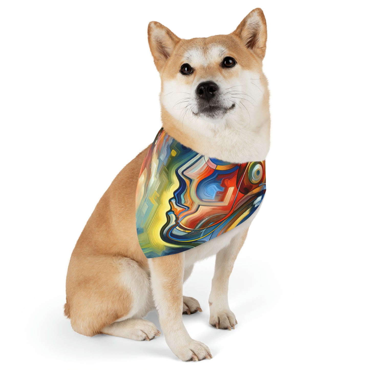 Emotional Perception Abstract Pet Bandana Collar