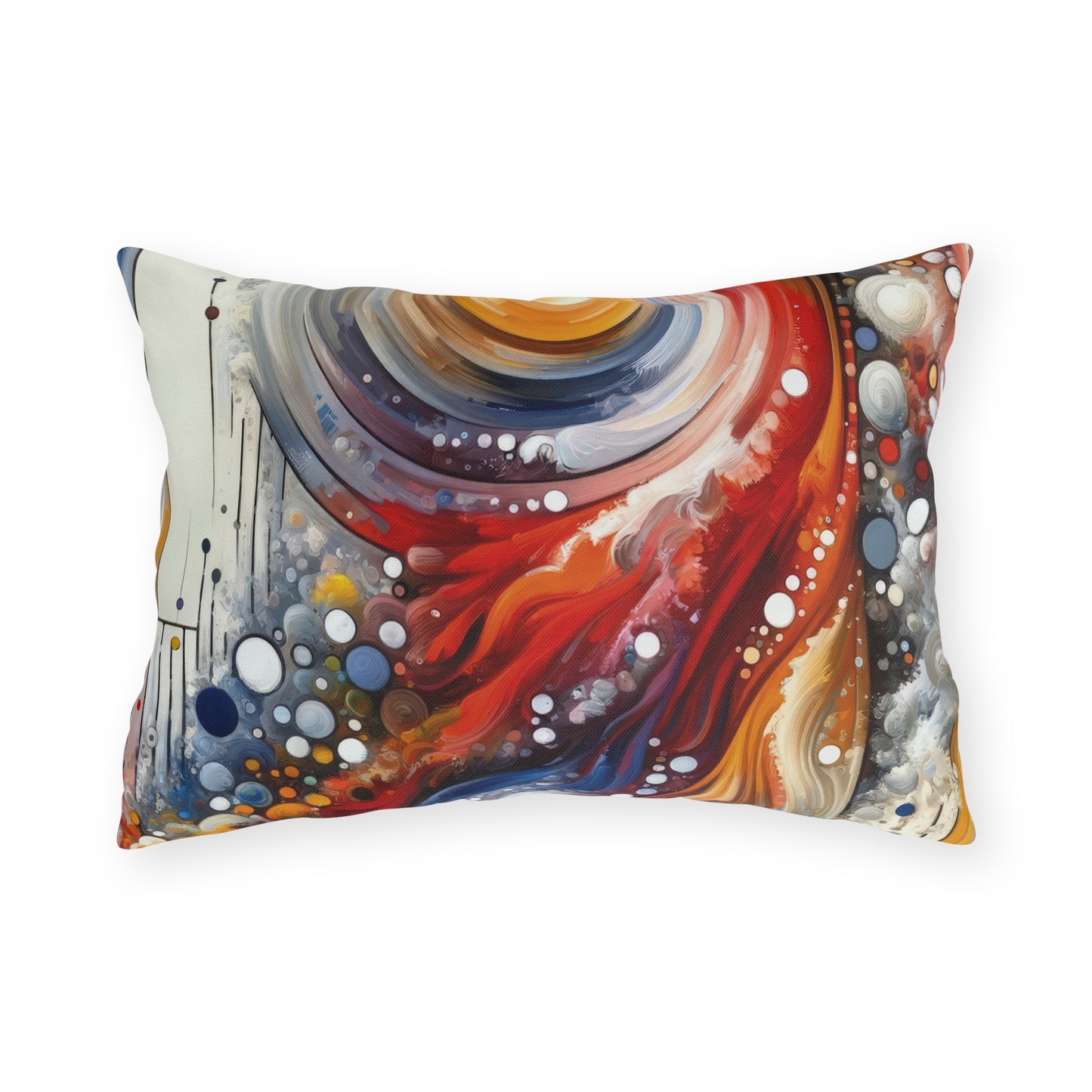 Harmonic Swirl Elegance Outdoor Pillows