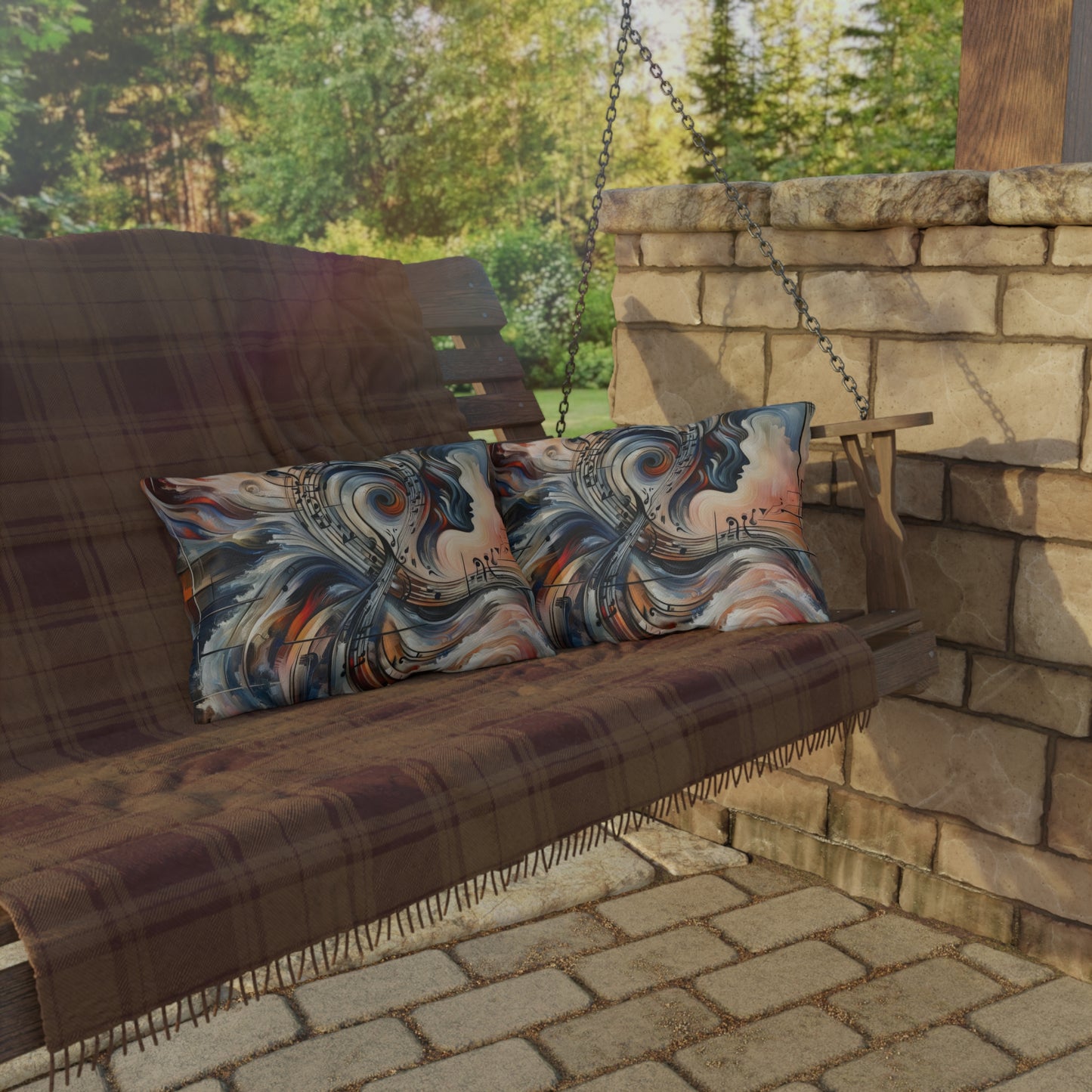 Symphonic Empathic Swirls Outdoor Pillows