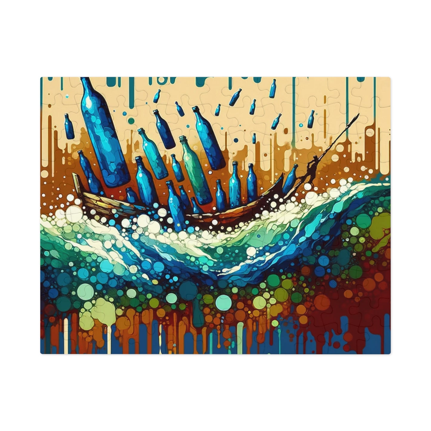 Oceanic Bottle Rescue Jigsaw Puzzle (30, 110, 252, 500,1000-Piece)