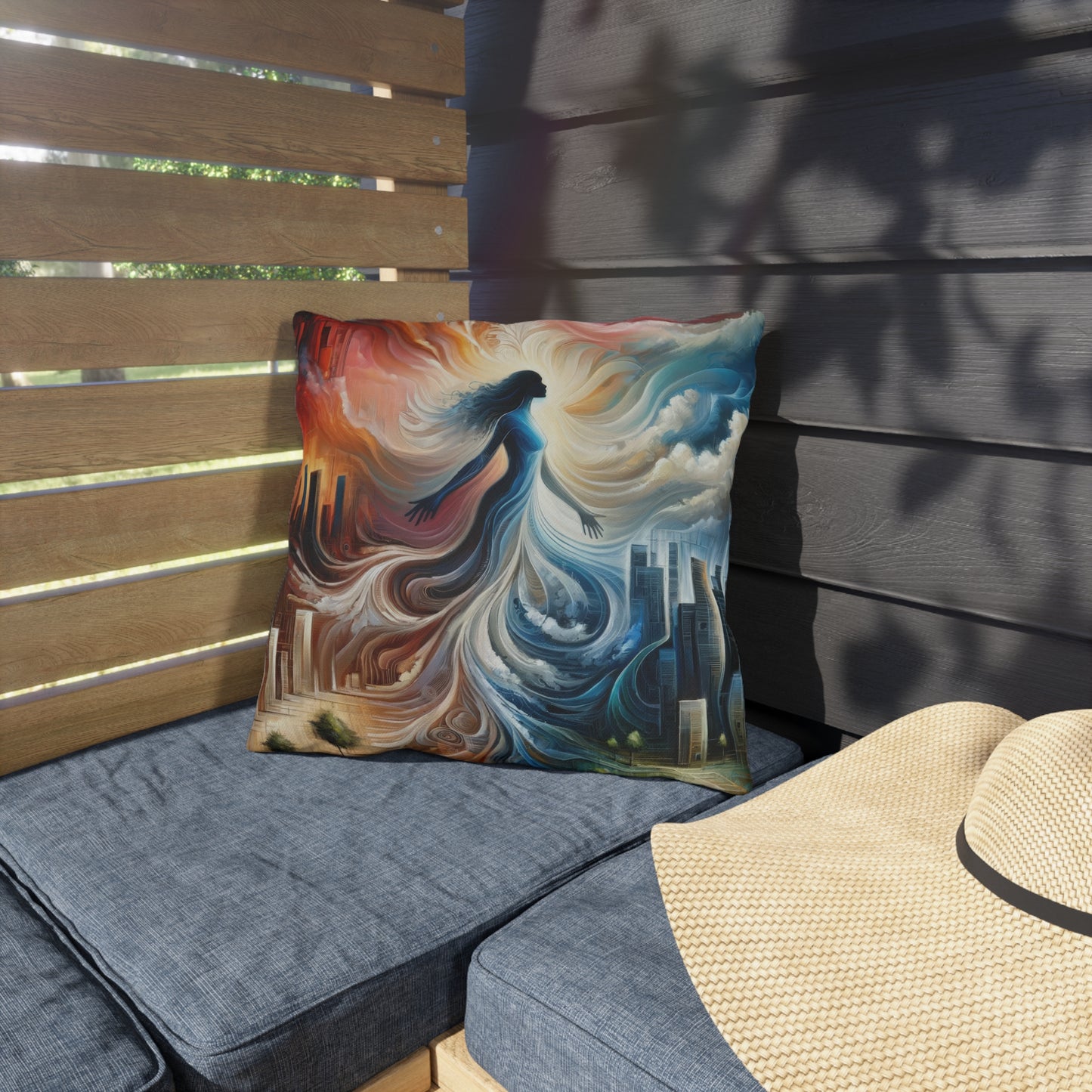 Transformative Tachism Emergence Outdoor Pillows