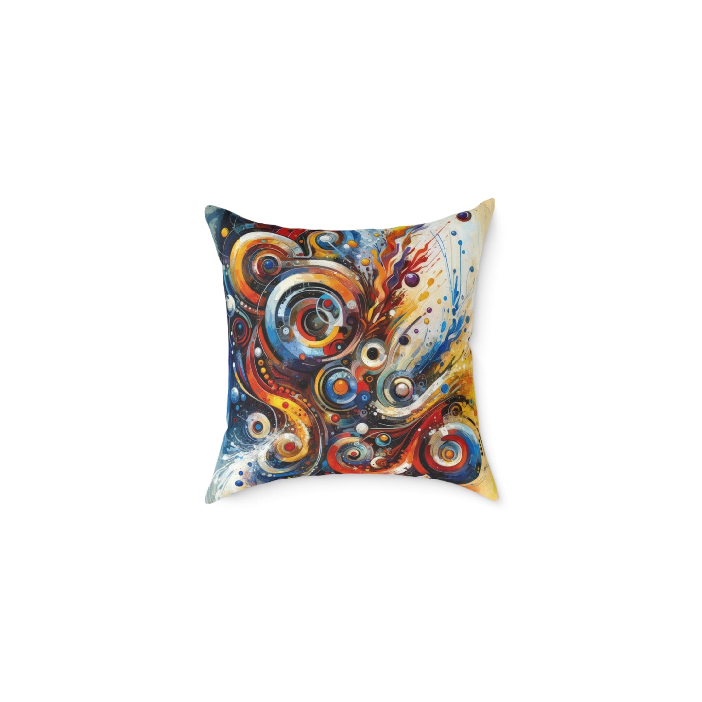 Harmonic Abstract Synergy Spun Polyester Pillow