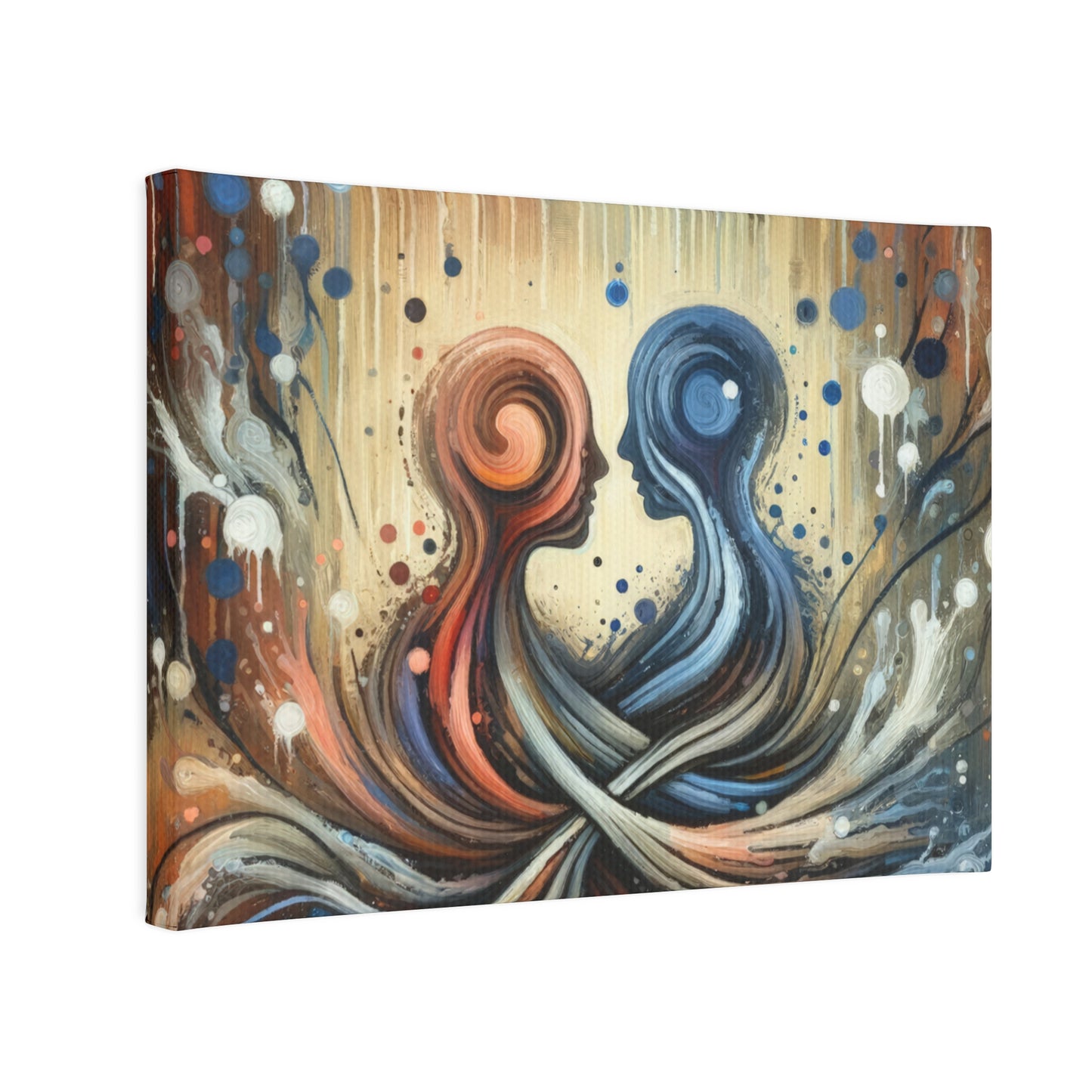 Empathic Connection Tachism Canvas Photo Tile