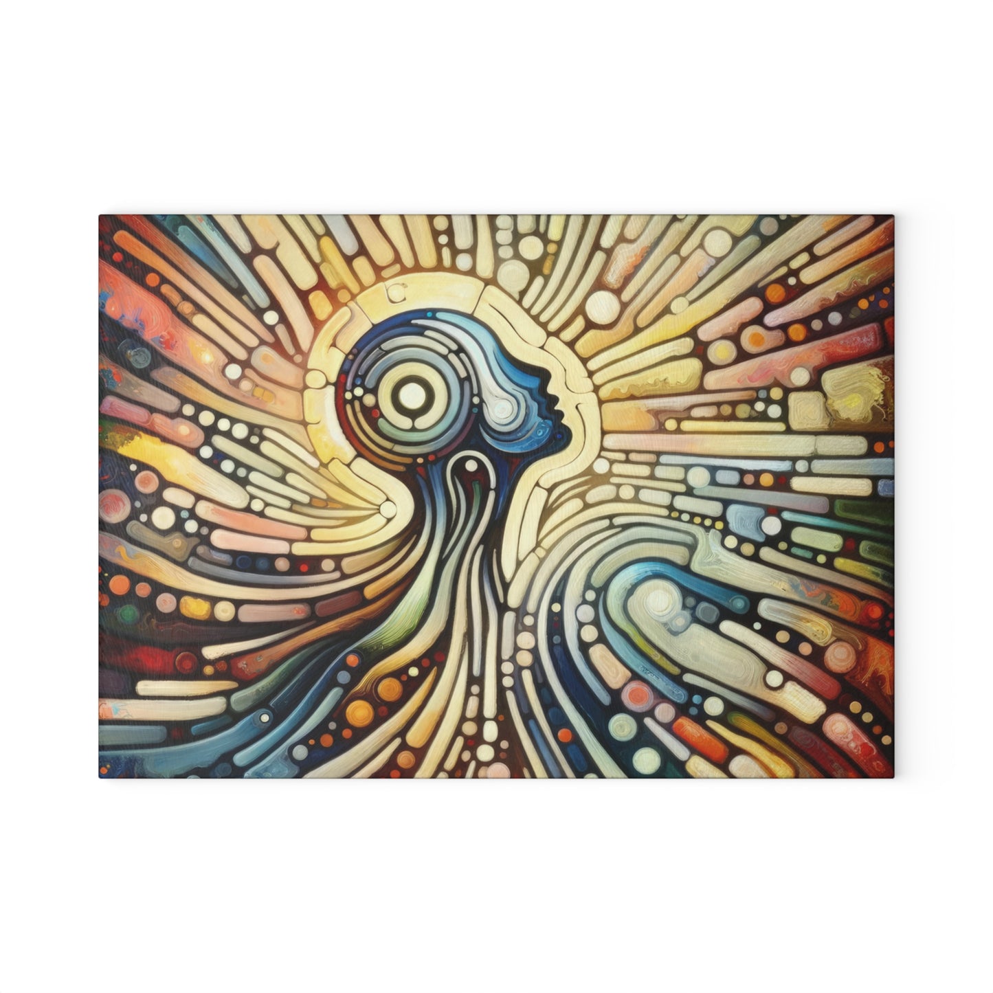 Inner Mosaic Kindness Glass Cutting Board