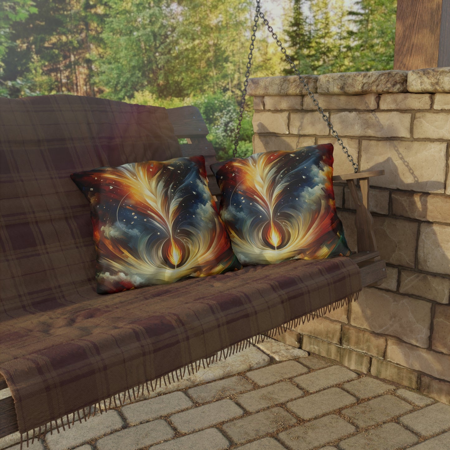 Igniting Transformational Currents Outdoor Pillows