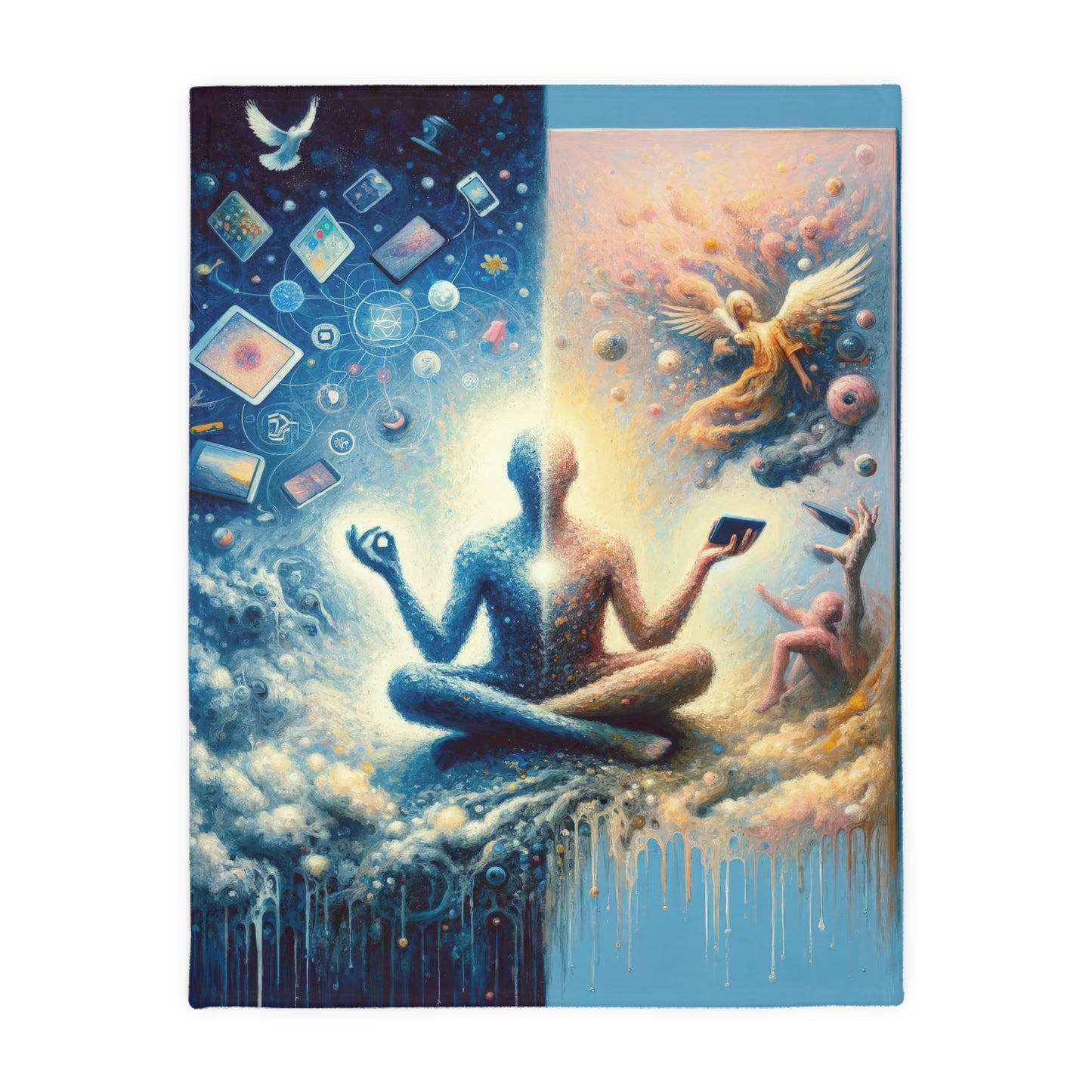 Spiritual Choice Transcendence Velveteen Microfiber Blanket (Two-sided print)