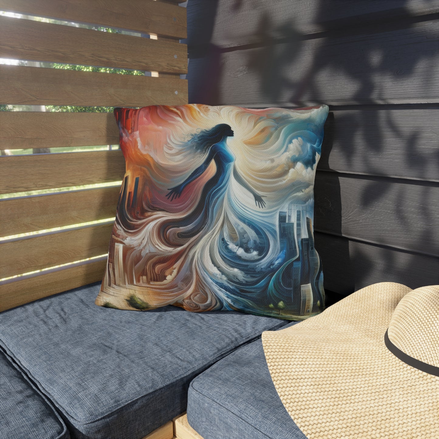 Transformative Tachism Emergence Outdoor Pillows