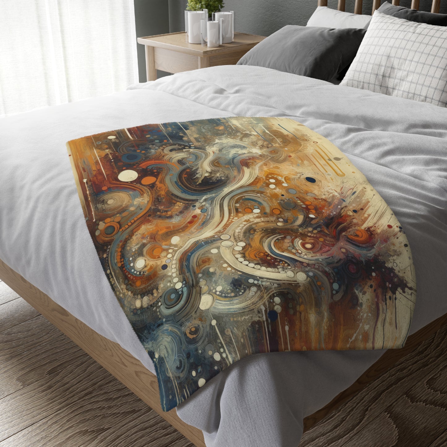 Dynamic Cultural Mosaic Velveteen Microfiber Blanket (Two-sided print)