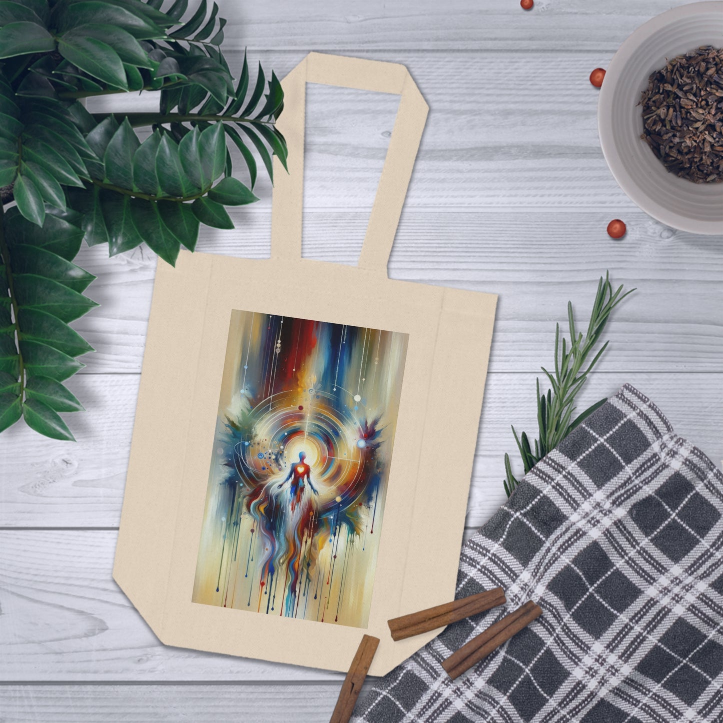 Unified Heart Awakening Double Wine Tote Bag