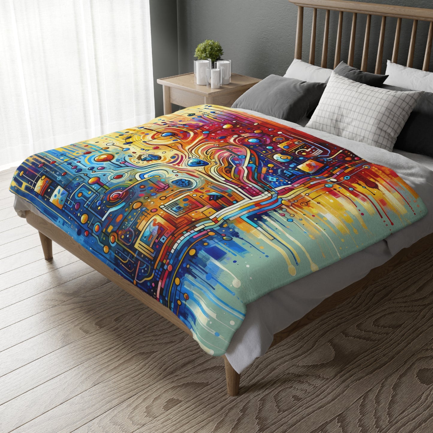 Supportive Divided Empathy Velveteen Microfiber Blanket (Two-sided print)
