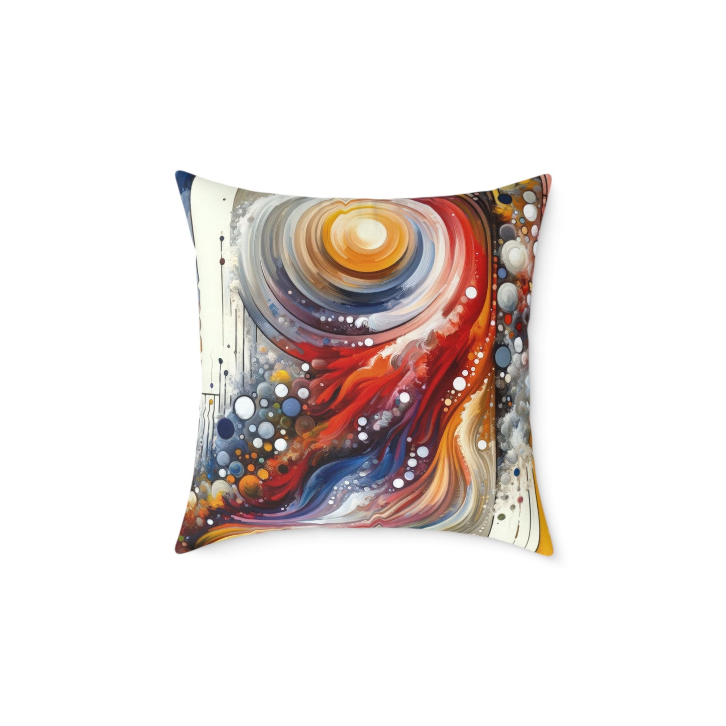 Harmonic Swirl Elegance Spun Polyester Pillow