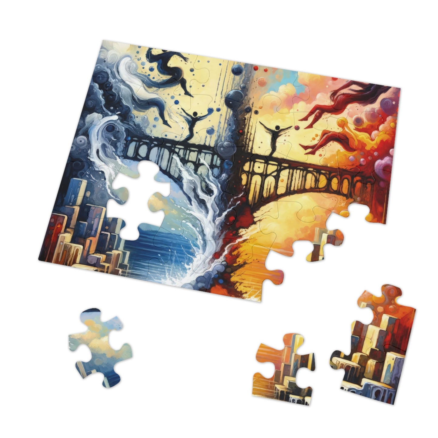 Faithful Diving Bridges Jigsaw Puzzle (30, 110, 252, 500,1000-Piece)
