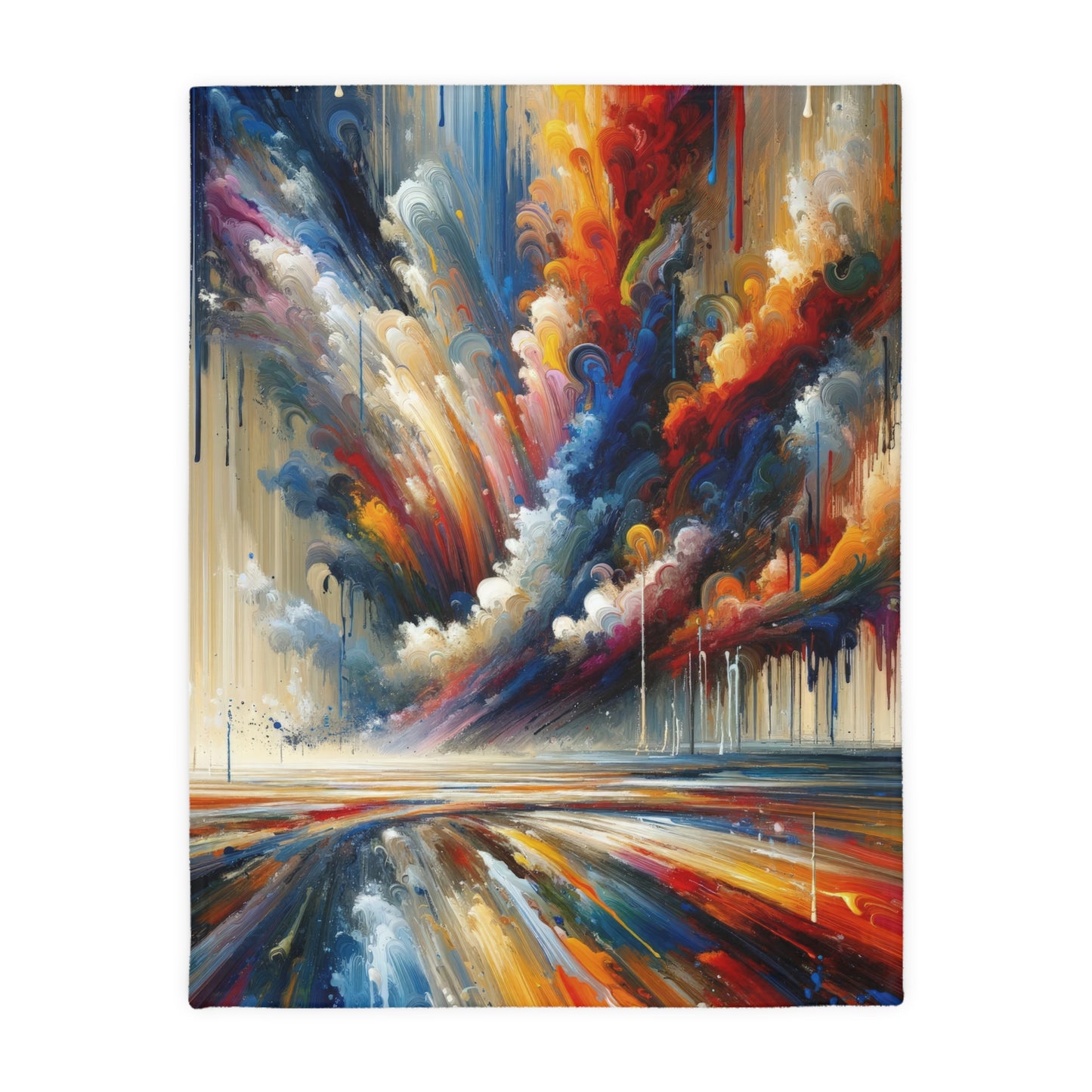 Grandiose Transformation Tachism Velveteen Microfiber Blanket (Two-sided print)