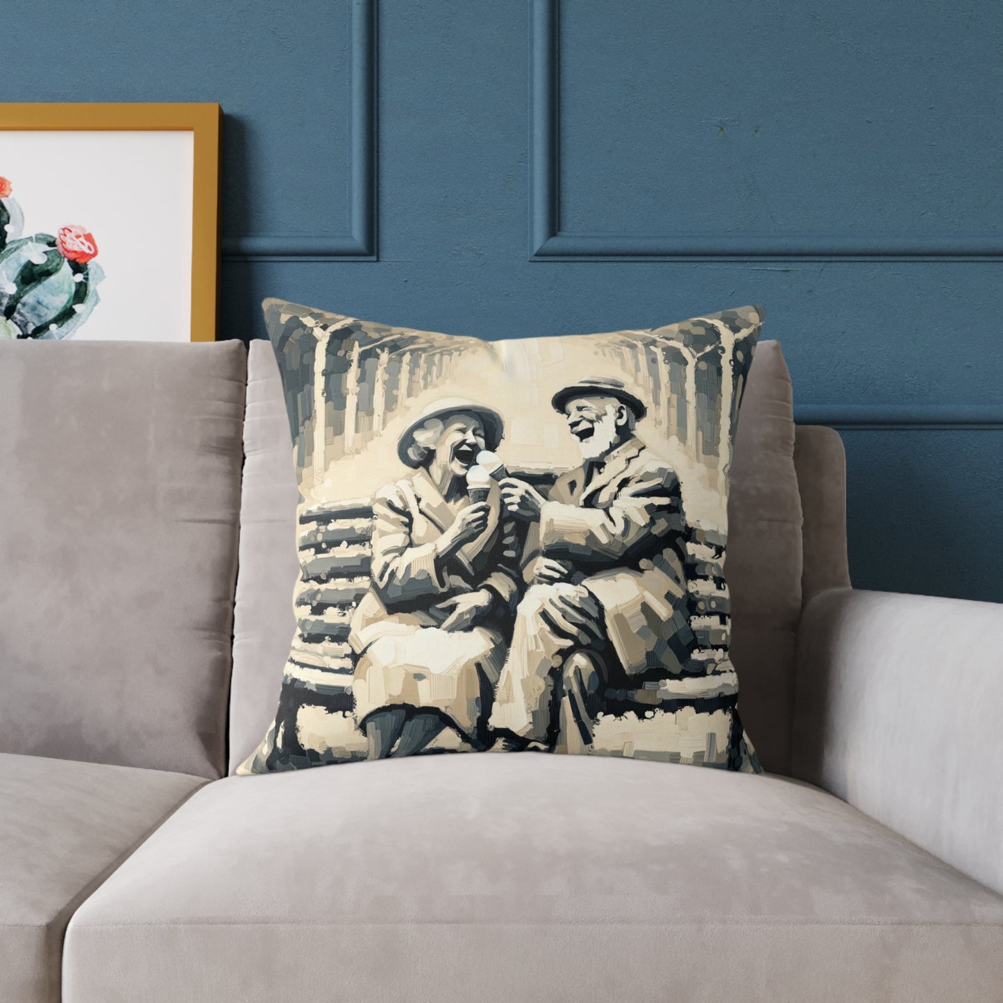Joyful Companionship Serenity Spun Polyester Pillow