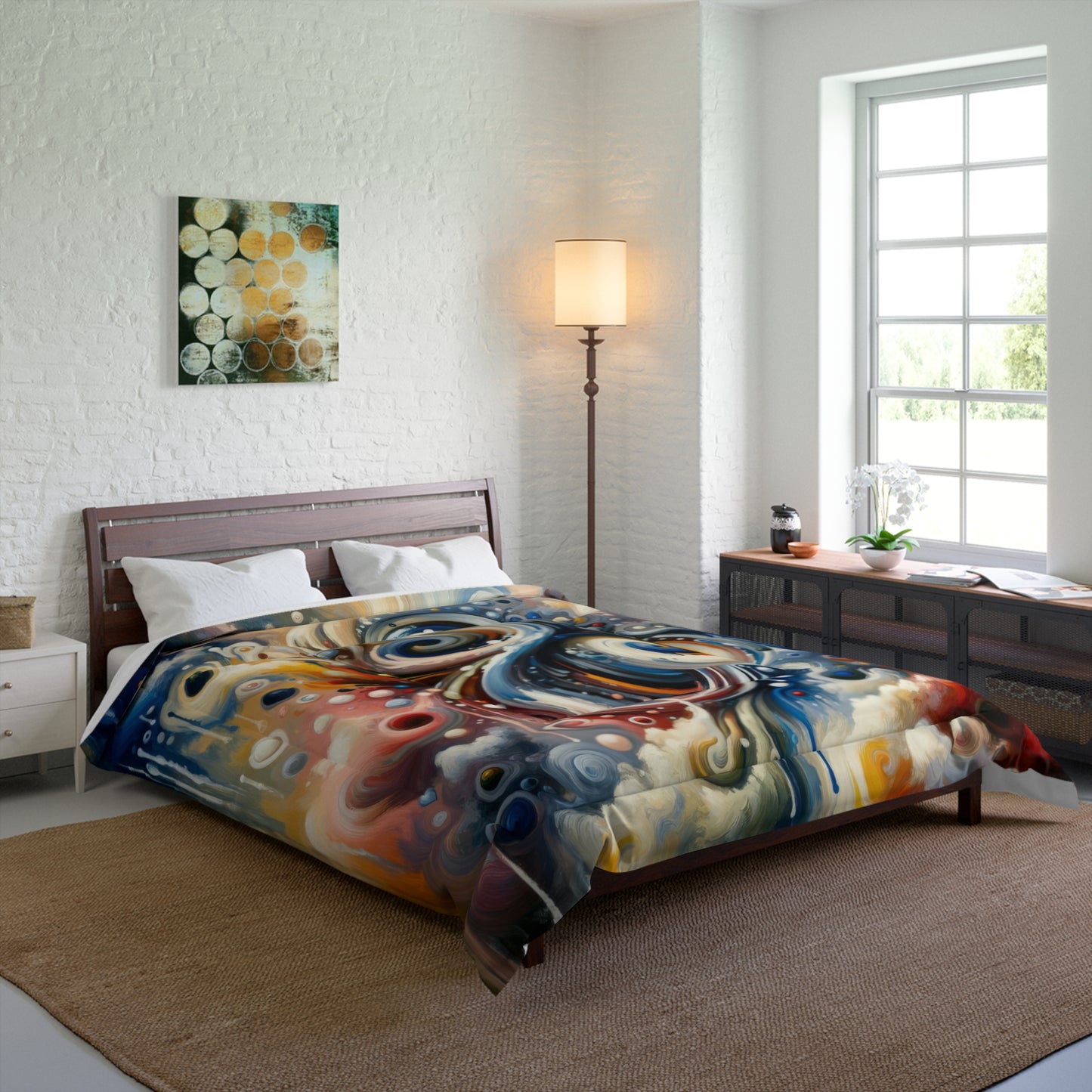 Paradoxical Embrace Tachism Comforter