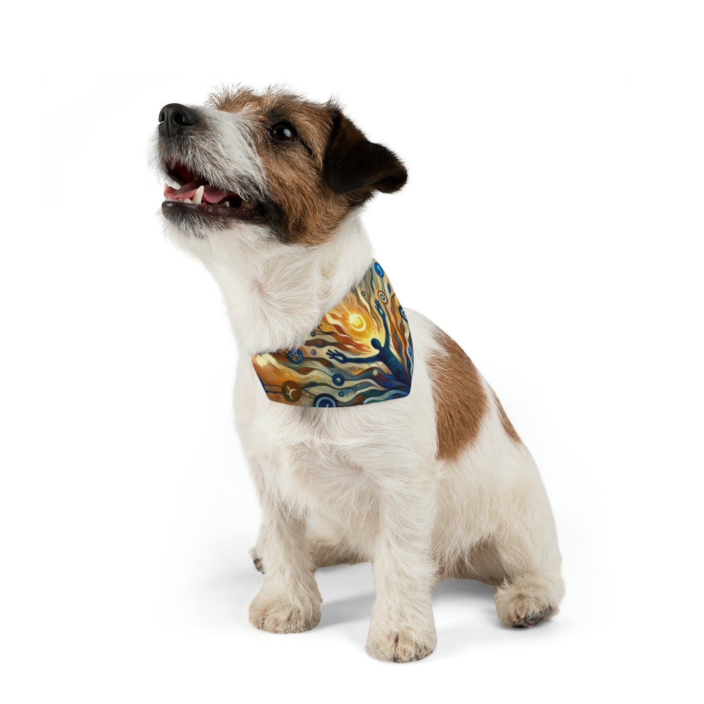 Reflective Digital Meditation Pet Bandana Collar
