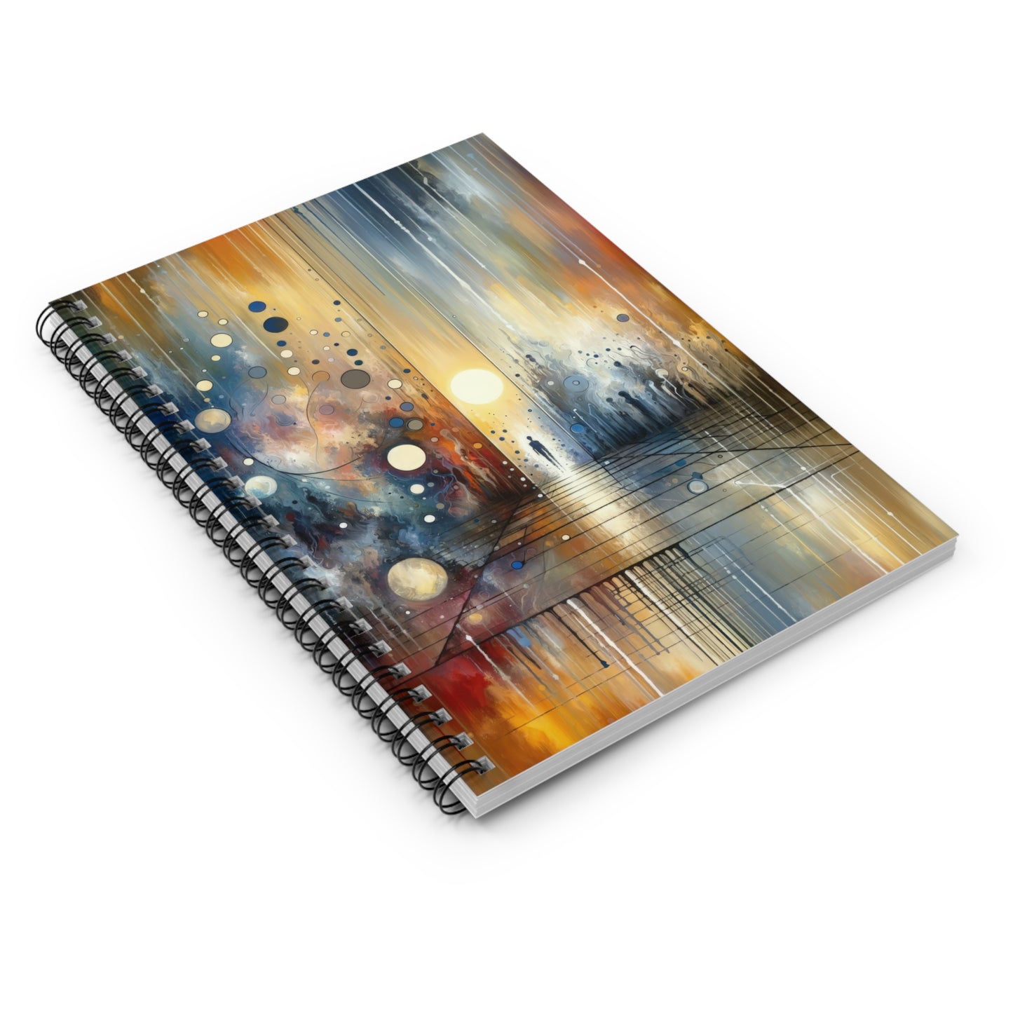 Stillness Transition Abstract Spiral Notebook - Ruled Line