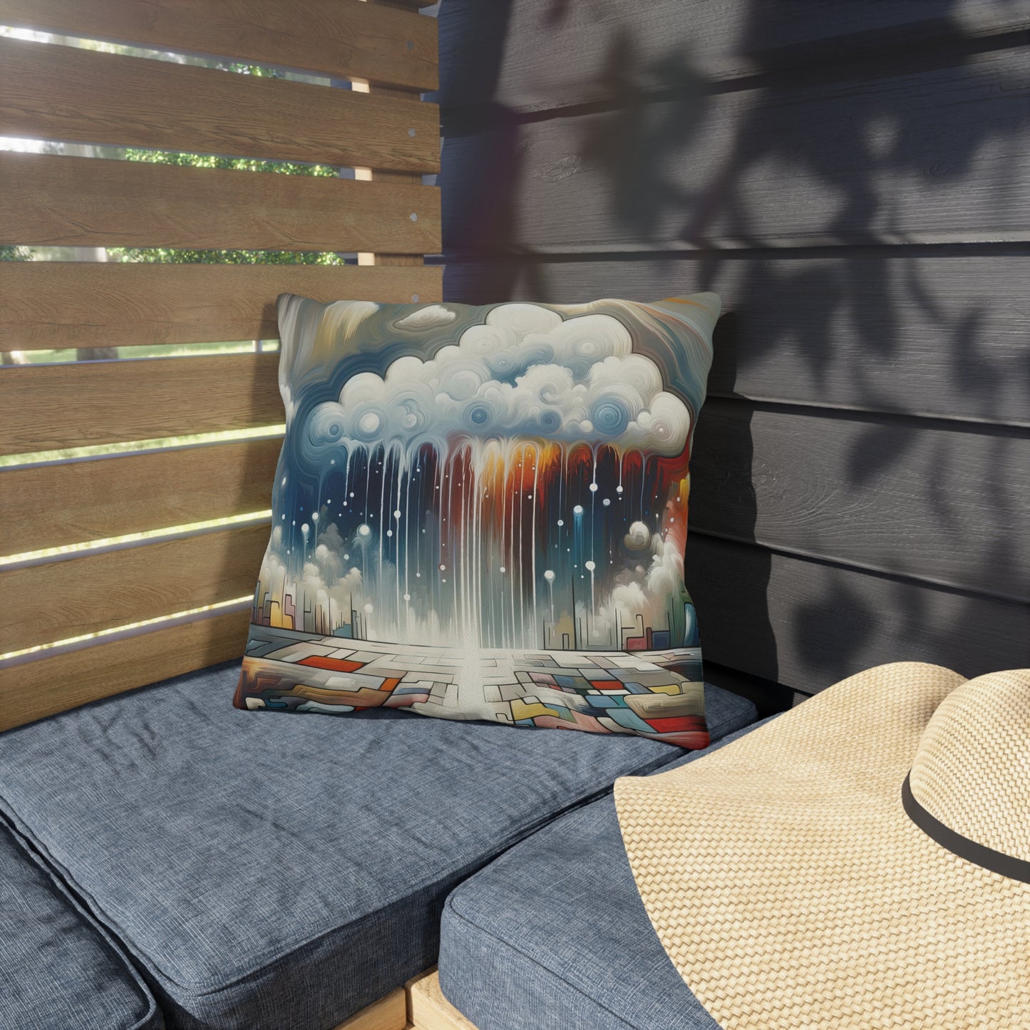 Grounding Silver Clouds Outdoor Pillows