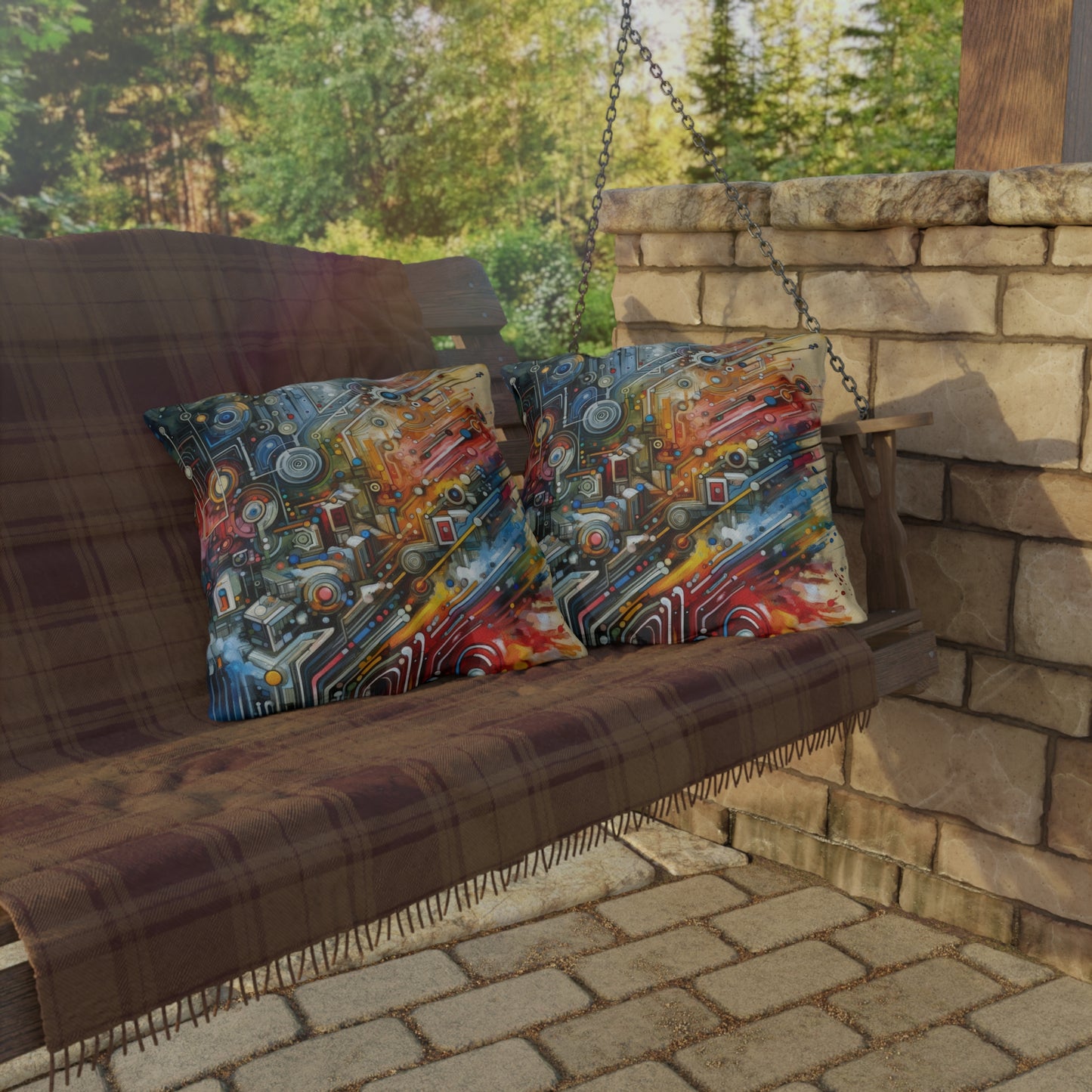 Beliefs Systems Intersection Outdoor Pillows