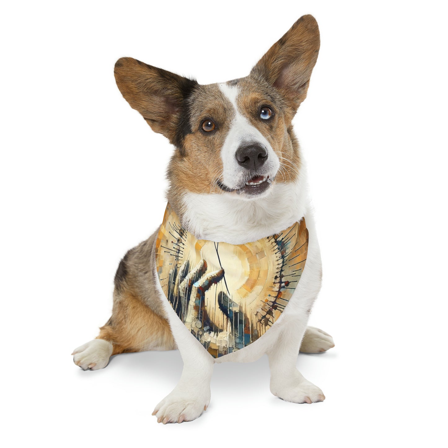 Sovereign Reflective Tachism Pet Bandana Collar