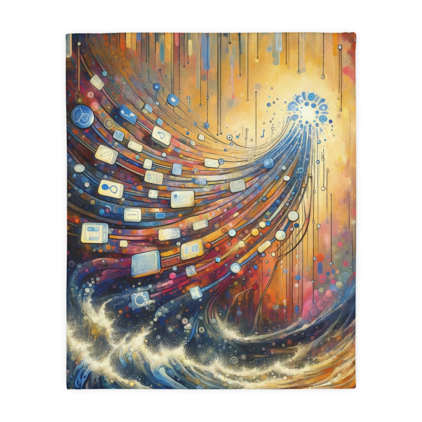 Digital Tapestry Weaving Velveteen Microfiber Blanket (Two-sided print)
