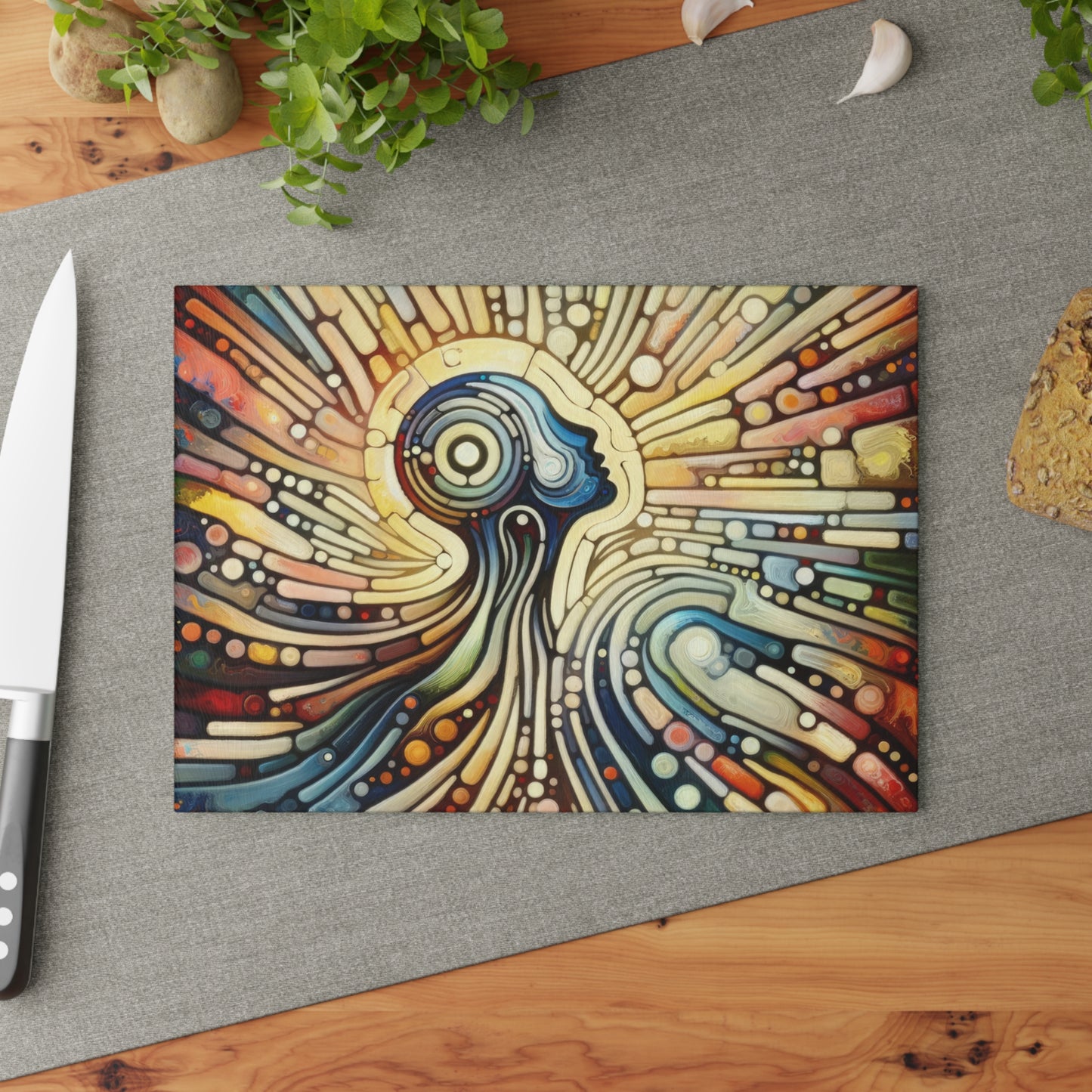 Inner Mosaic Kindness Glass Cutting Board
