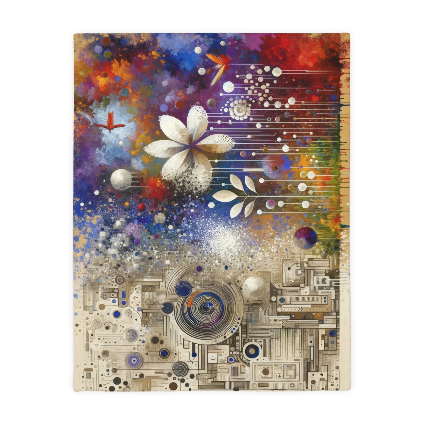 Inner Algorithm Synthesis Velveteen Microfiber Blanket (Two-sided print)