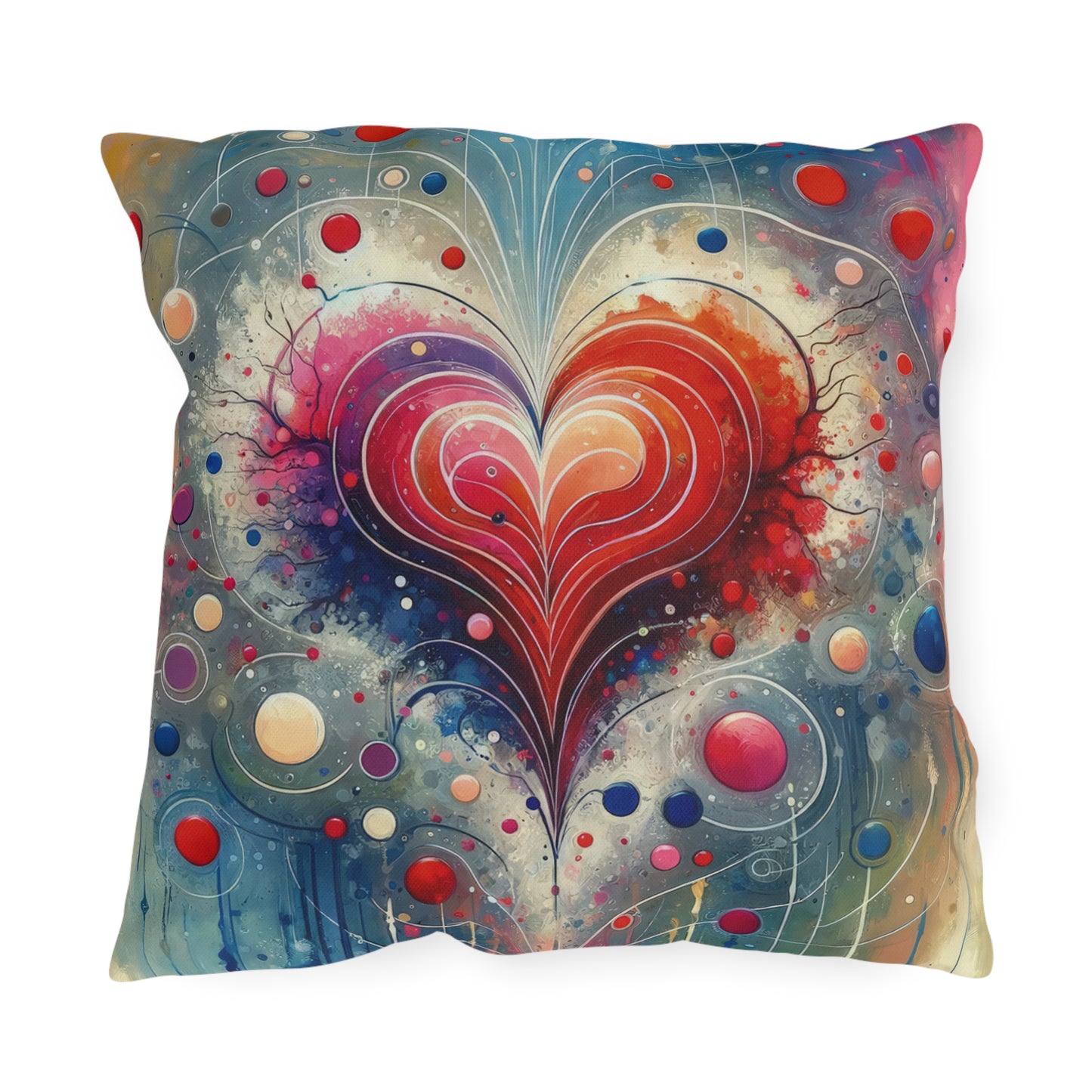 Emotional Physics Heart Outdoor Pillows